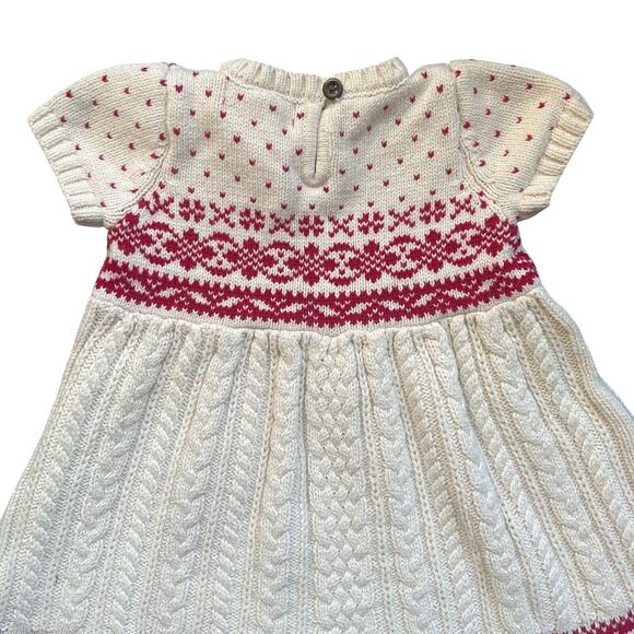 Jingles & Joy Red and White Knit Dress Infant 6 - 9 Months Christmas Holiday - Picture 5 of 8